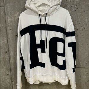 Ferrari Official Logo Print Hoodie White Men’s XXL (Fits L-XL) Made in Italy